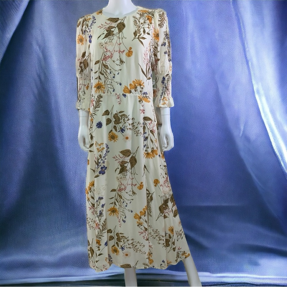 Reformation Carolena floral-print midi dress Size 12